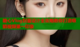 糖心Vlog封面设计全攻略教你打造吸睛视频第一印象