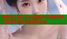 最新成人糖心Vlog视频APP推荐免费下载体验全新内容精彩纷呈
