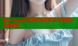 糖心vlog会员限时抢购尊享专属精彩内容体验