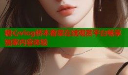 糖心vlog桥本香菜在线观赏平台畅享独家内容体验