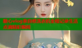 糖心vlog亲自修洗衣机全程记录生活点滴精彩瞬间