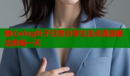 糖心vlog叶子日常分享生活点滴温暖治愈每一天