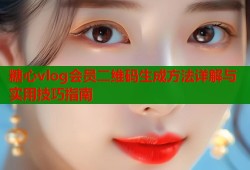 糖心vlog会员二维码生成方法详解与实用技巧指南