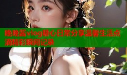 晚晚酱vlog糖心日常分享温馨生活点滴精彩瞬间记录