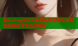 糖心vlog会员兑换码免费领取全攻略助你轻松享受会员特权