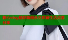 糖心vlog精彩瞬间永久珍藏生活点滴分享